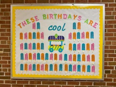 these birthdays are cool popsicle truck summer birthday bulletin board idea